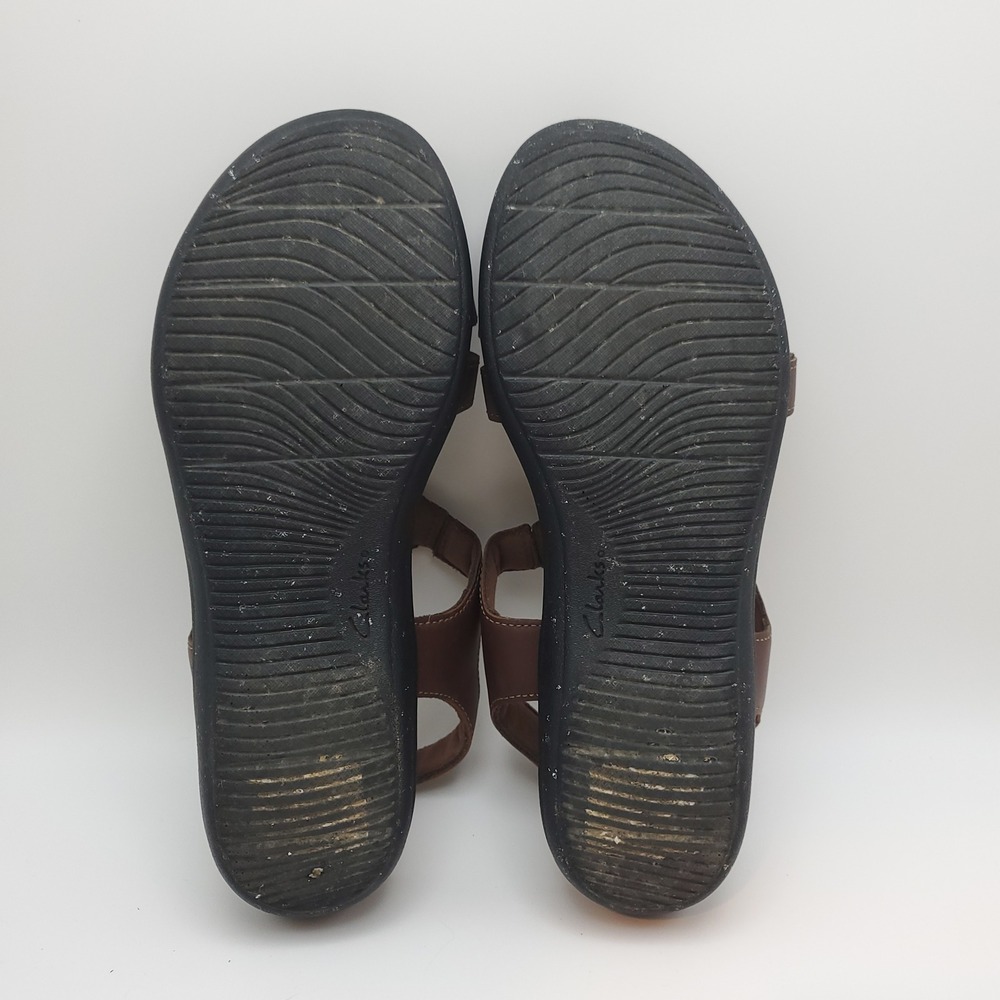 Clarks Laurieann Kay Tan Brown Leather Slingback Sandals Women's Size 7.5 - Picture 8 of 9